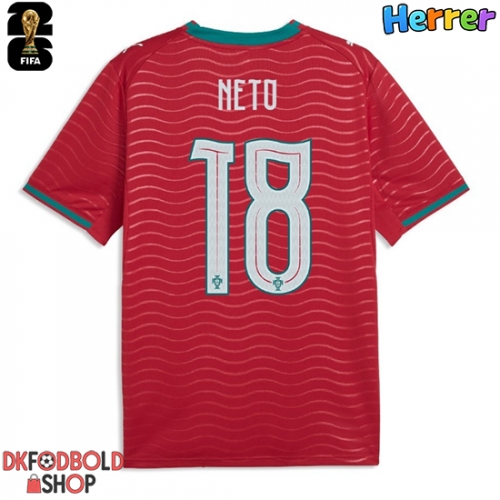 Portugal Pedro Neto #18 Hjemmebanetrøje VM 2026 Kort ærmer